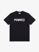 MANTO METAL LOGOtype tshirt- black